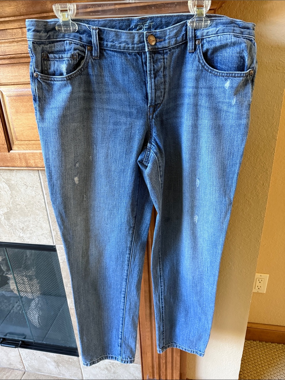 LOFT Women's Boyfriend Jeans in Medium Blue Wash